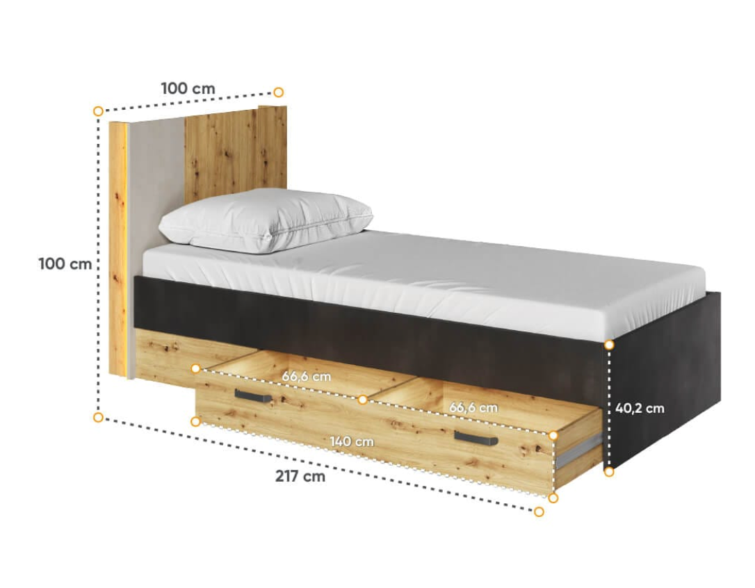 QUBIC QB-12 Lova 90 su grotelėmis ir apšvietimu