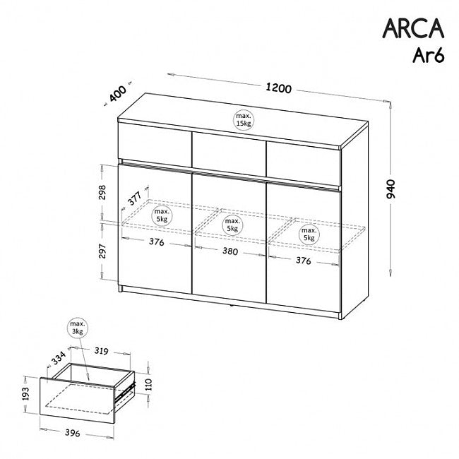 ARCA AR6 komoda