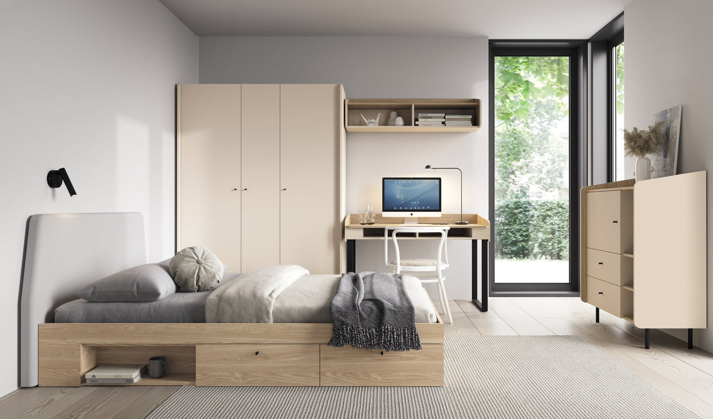 ALESSIO AE-11 pakabinama lentyna (smėlio spalvos)