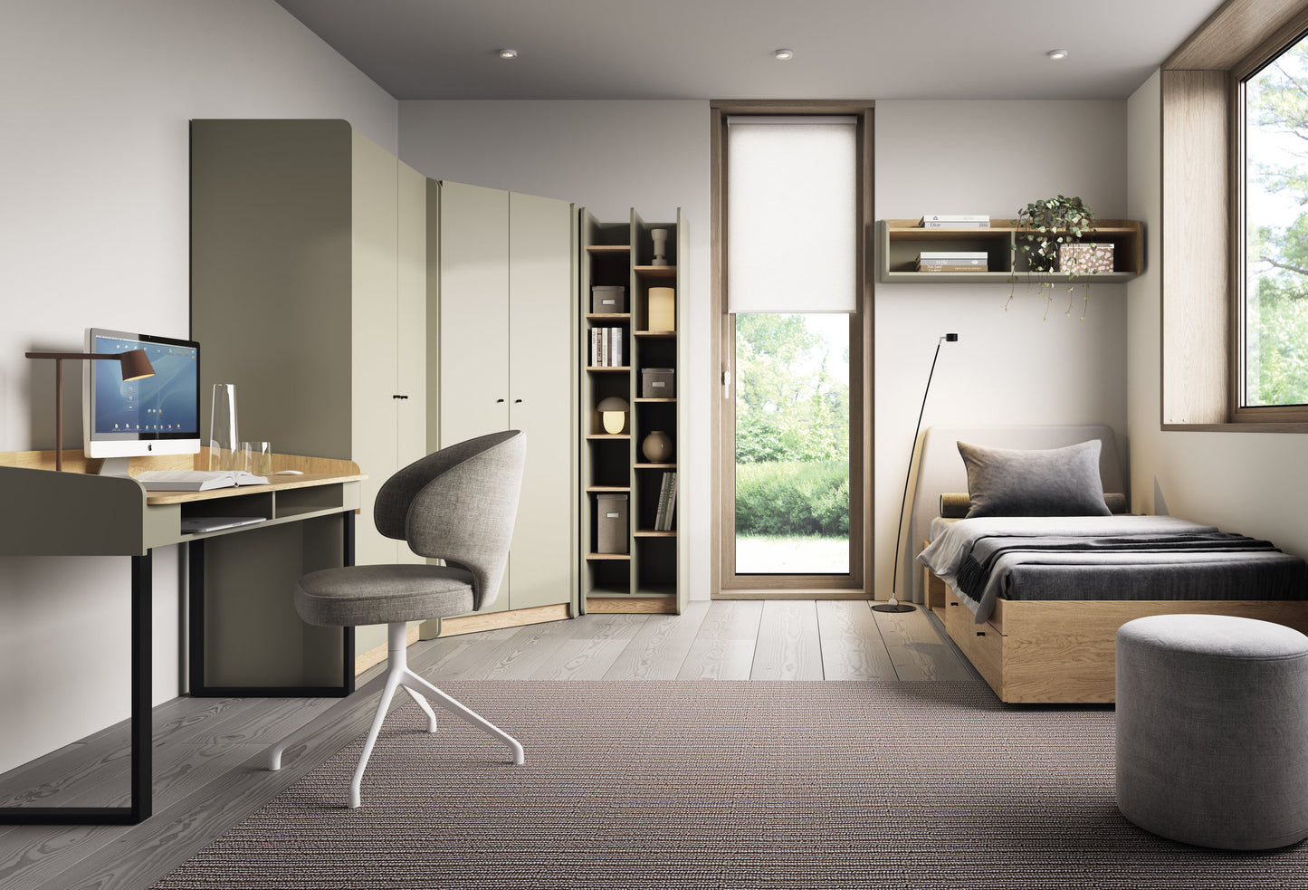 ALESSIO AE-5 lentyna (eukaliptas spalvos)