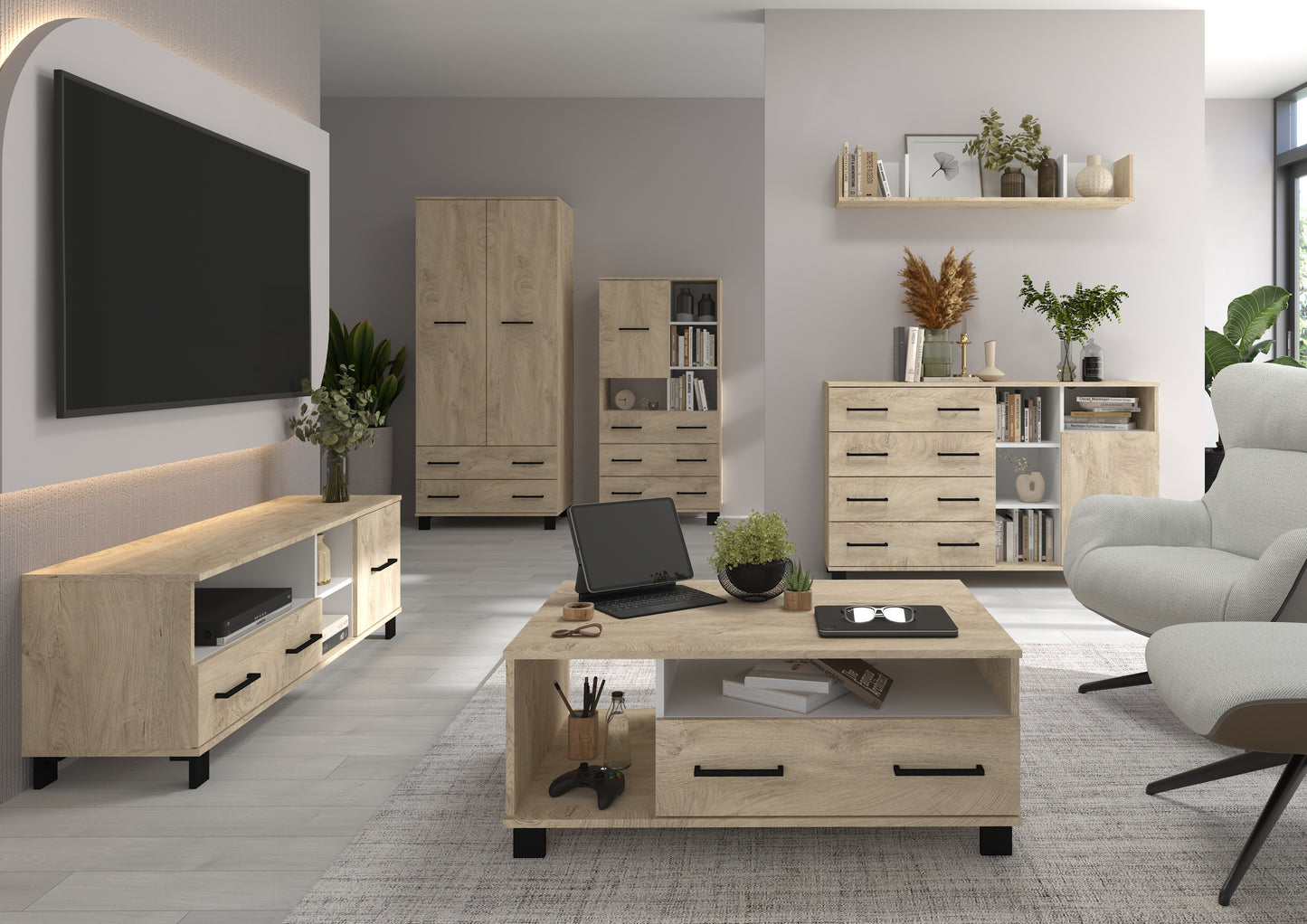 Svetainės baldų kolekcija COOL Nuolaida -10% !!!