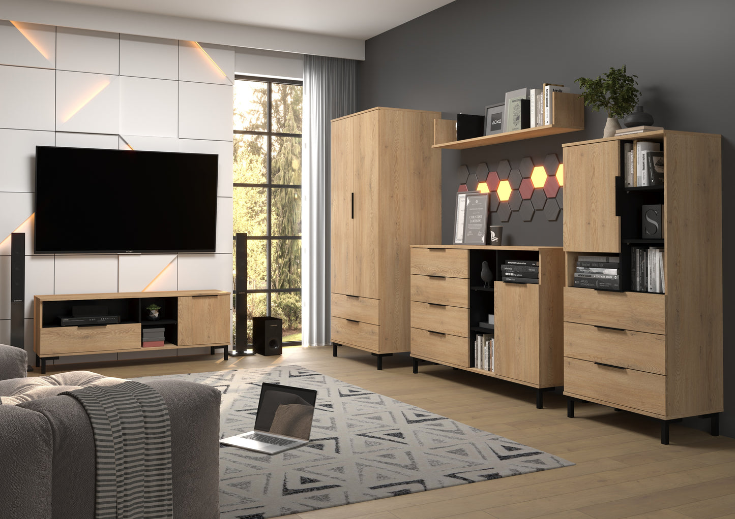 Svetainės baldų kolekcija FRESH Nuolaida -10% !!!