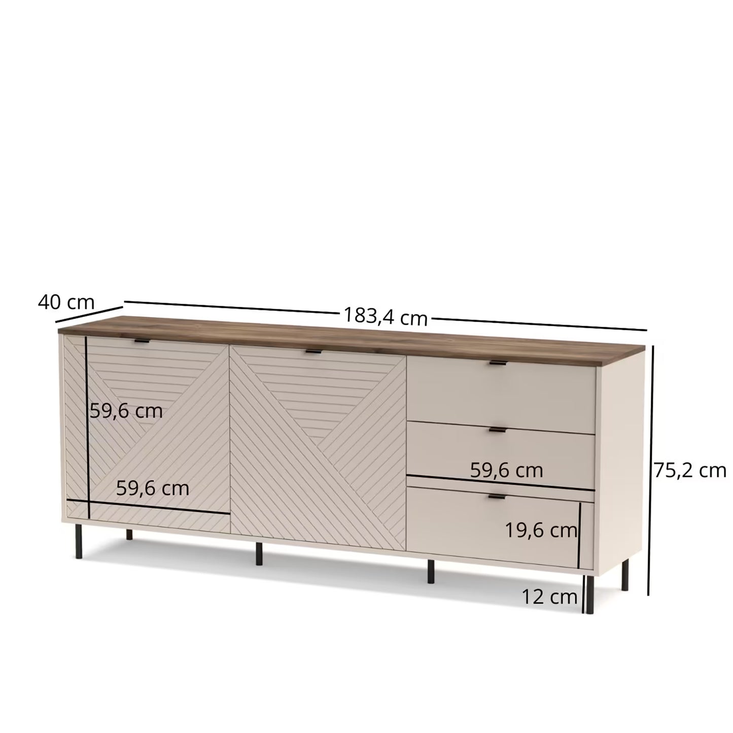 EVO KOM2D3S komoda