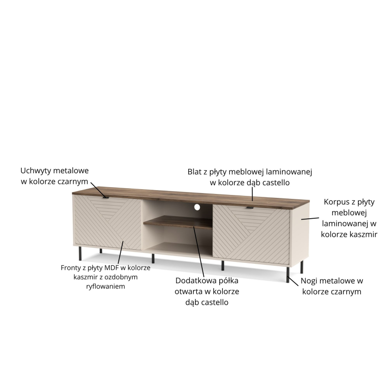 EVO RTV staliukas 2D/180
