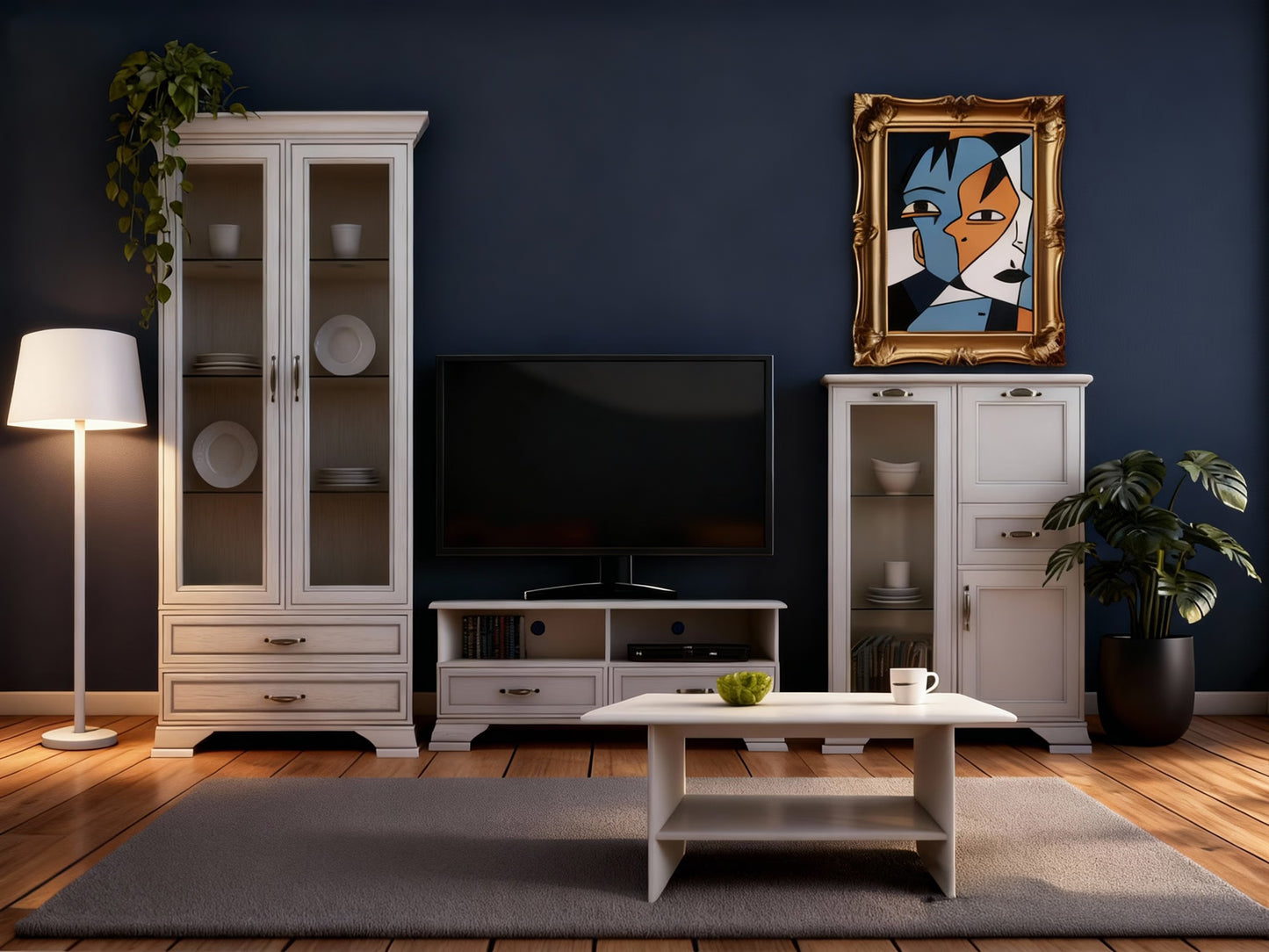 TIFFANY II vitrina aukšta 2D