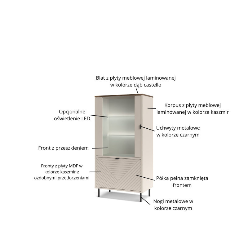 EVO vitrina žema 1D1W