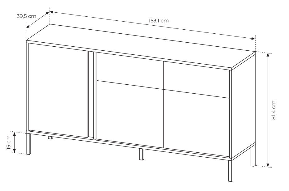 Komoda DAST B-153/3D2s