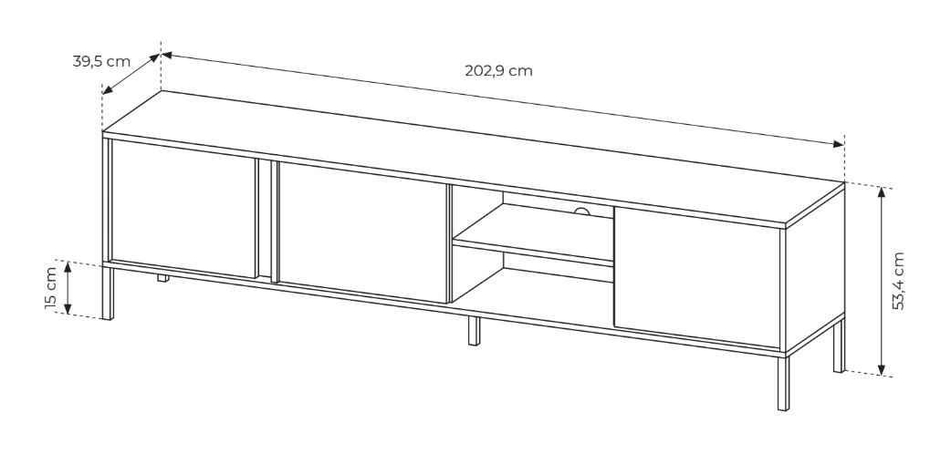 DAST F-203/3D RTV/TV spintelė/staliukas