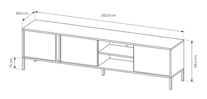 DAST F-203/3D RTV/TV spintelė/staliukas