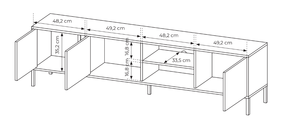 DAST F-203/3D RTV/TV spintelė/staliukas