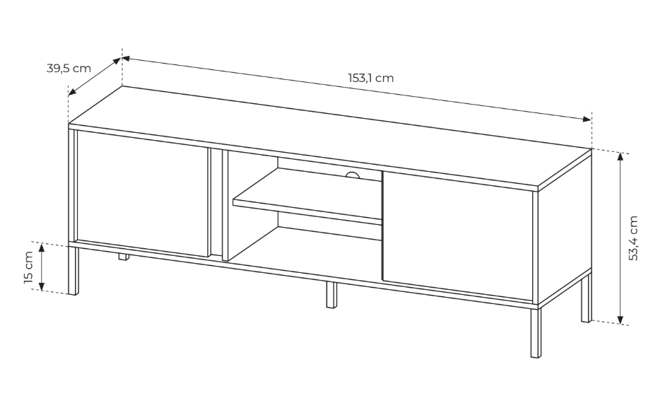 DAST G-153 RTV/TV spintelė/staliukas