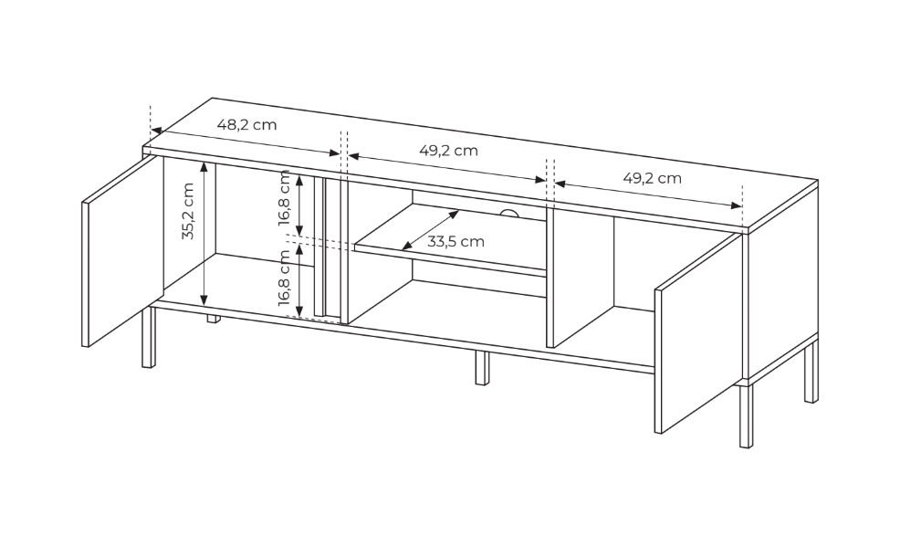 DAST G-153 RTV/TV spintelė/staliukas
