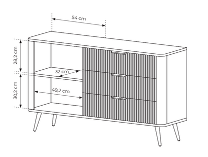 Komoda LANTE D 138 (smėlio spalvos)