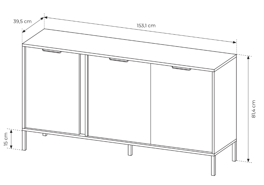Komoda LARS C-153/3D
