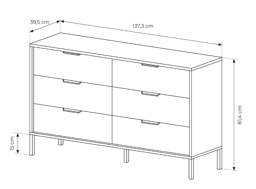 Komoda MILTON B138