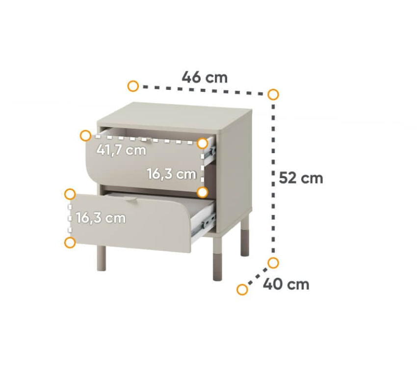 Spintelė prie lovos HARMONY HR-07