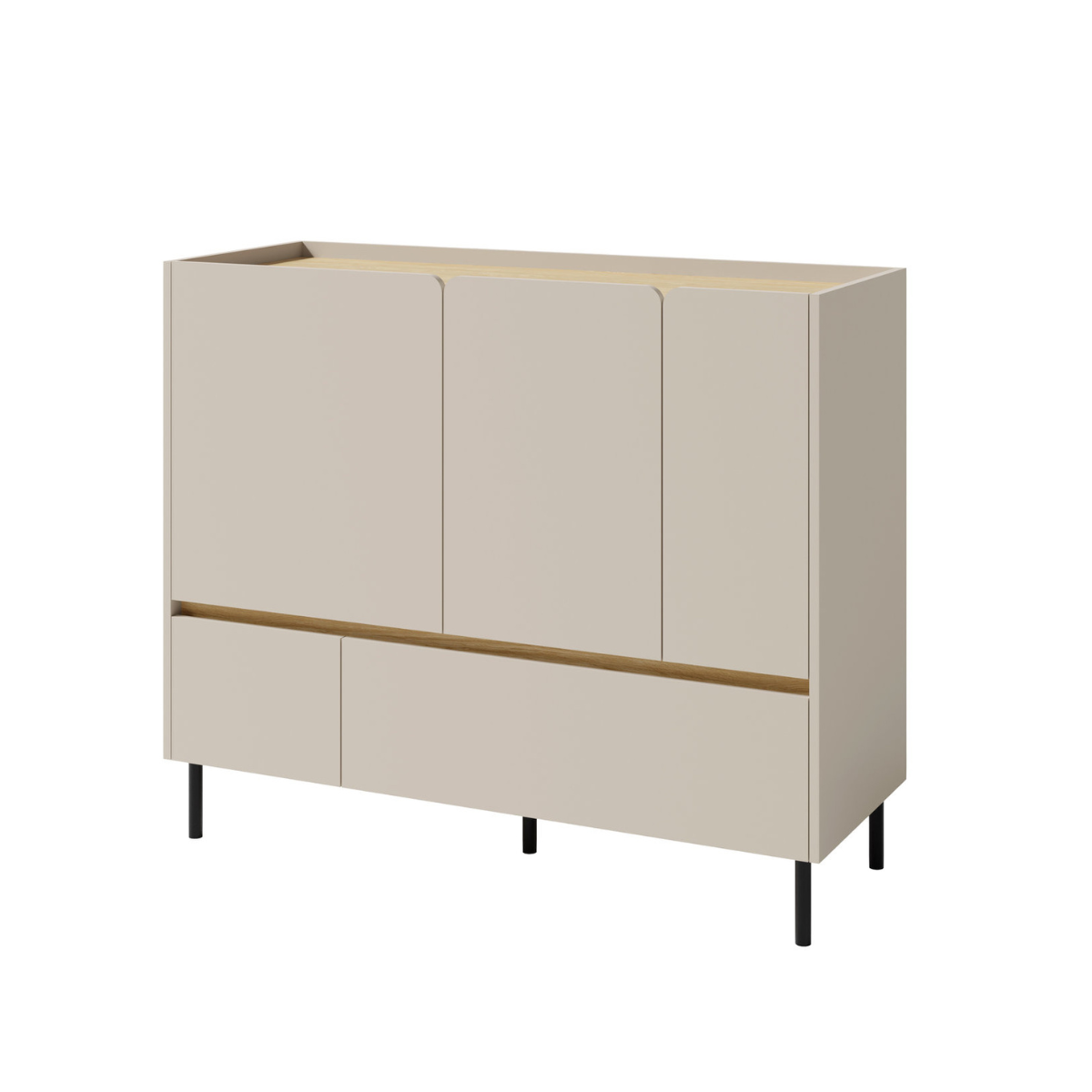 Komoda LUCA LC-8 (smėlio spalvos)