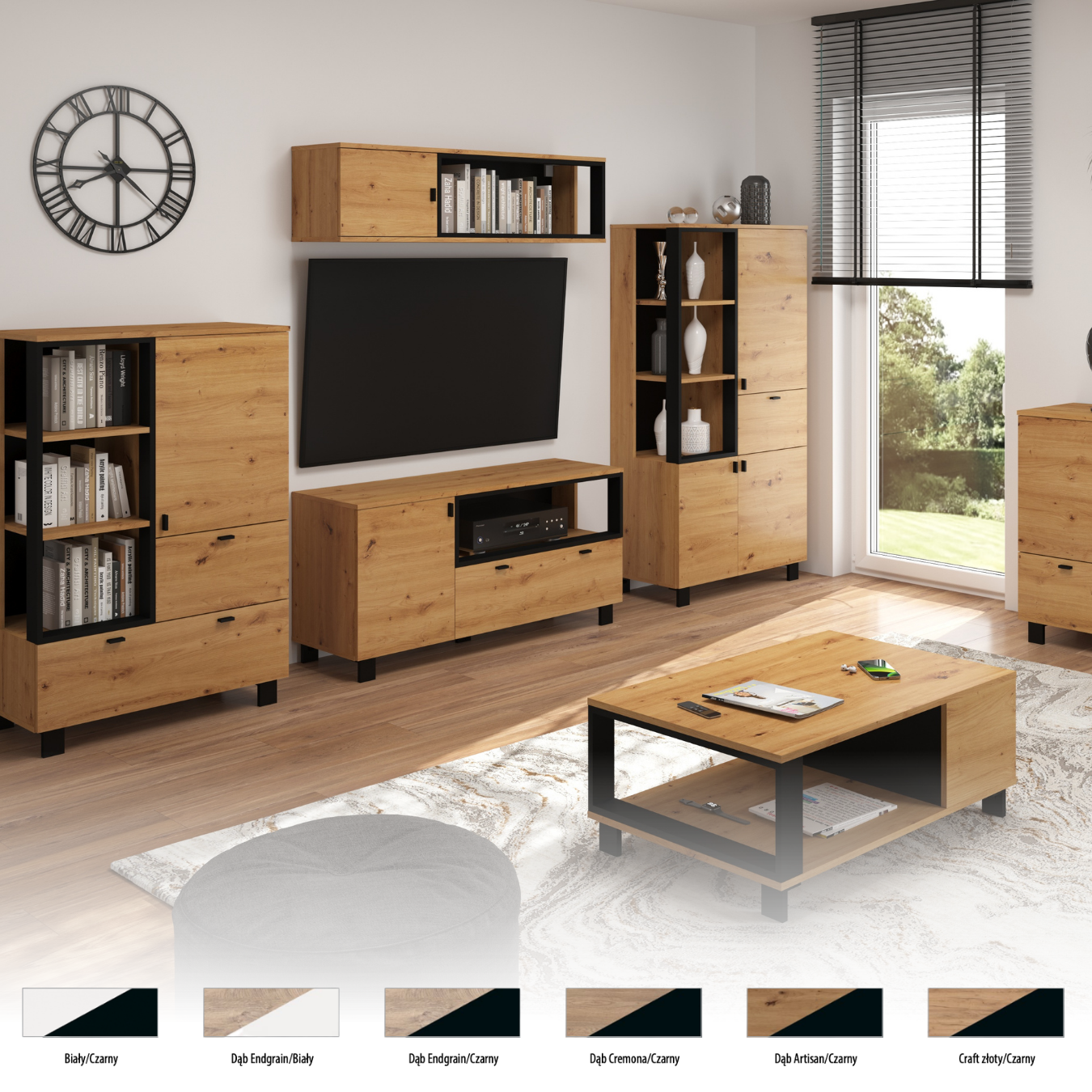 Svetainės baldų kolekcija VEGAS