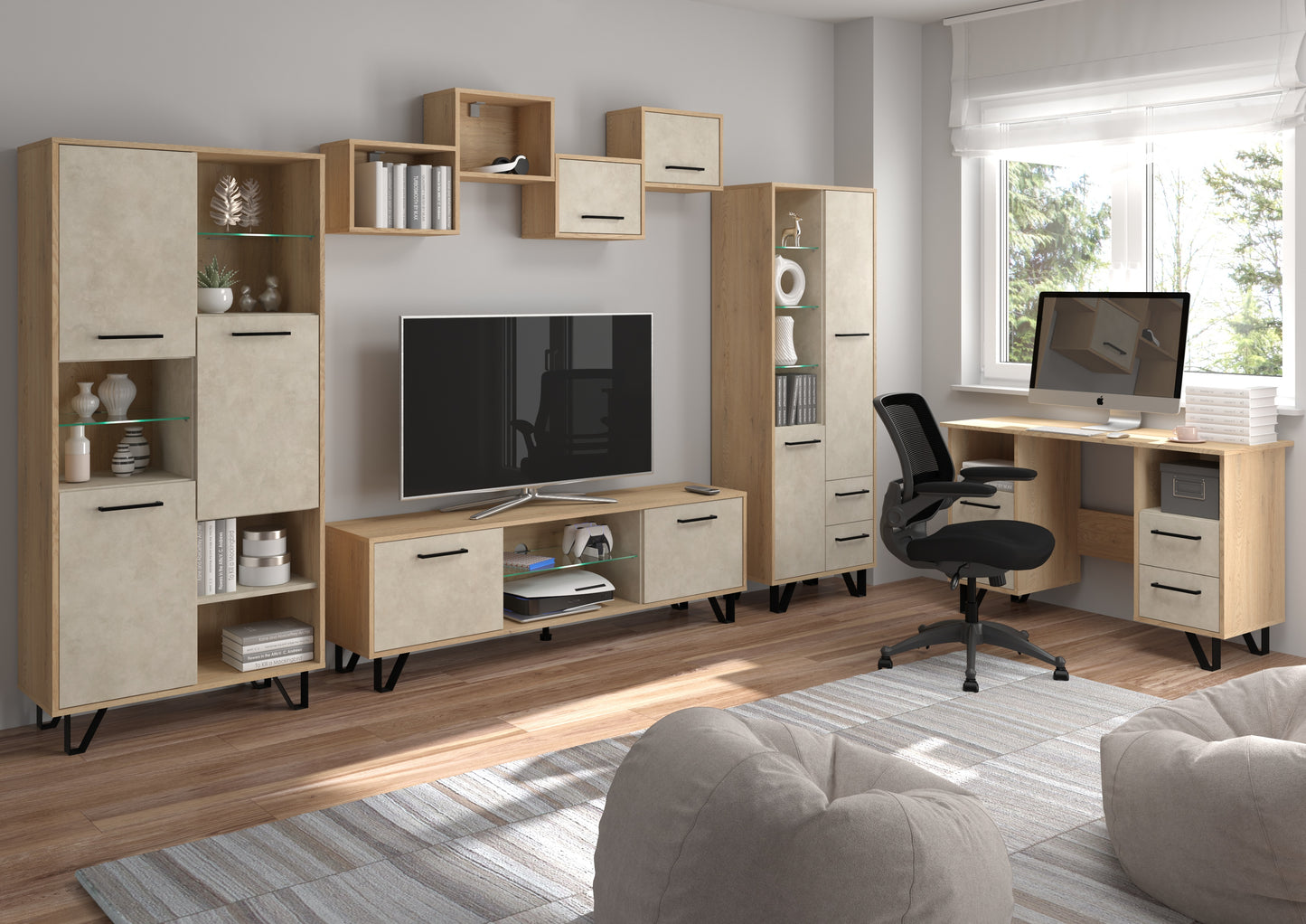 Svetainės baldų kolekcija BOSS