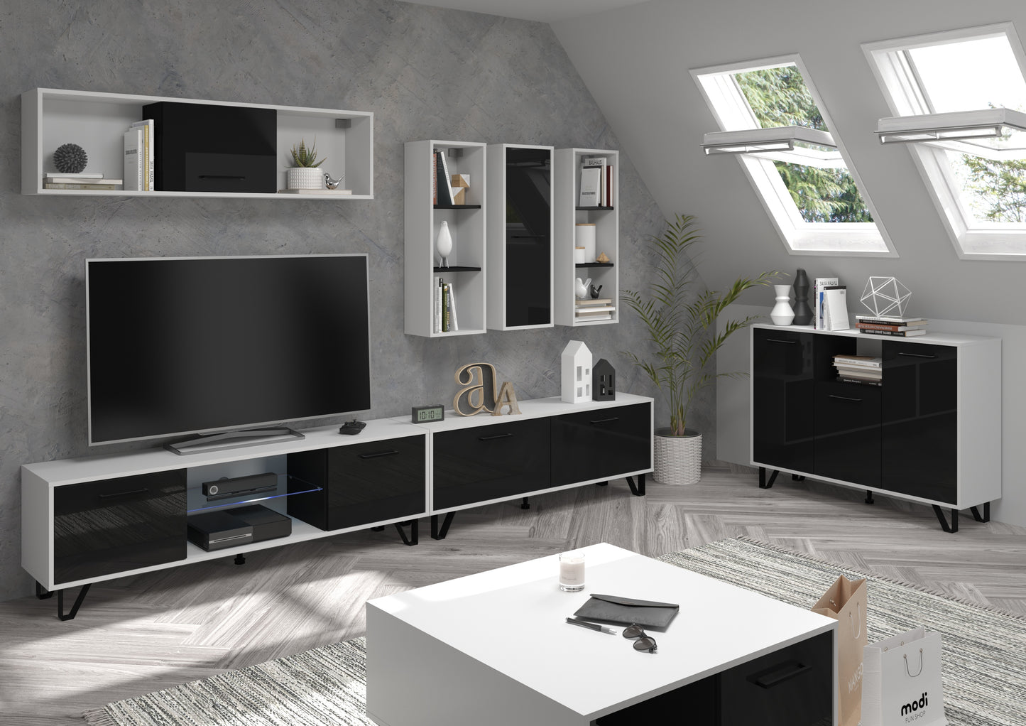 Svetainės baldų kolekcija BOSS