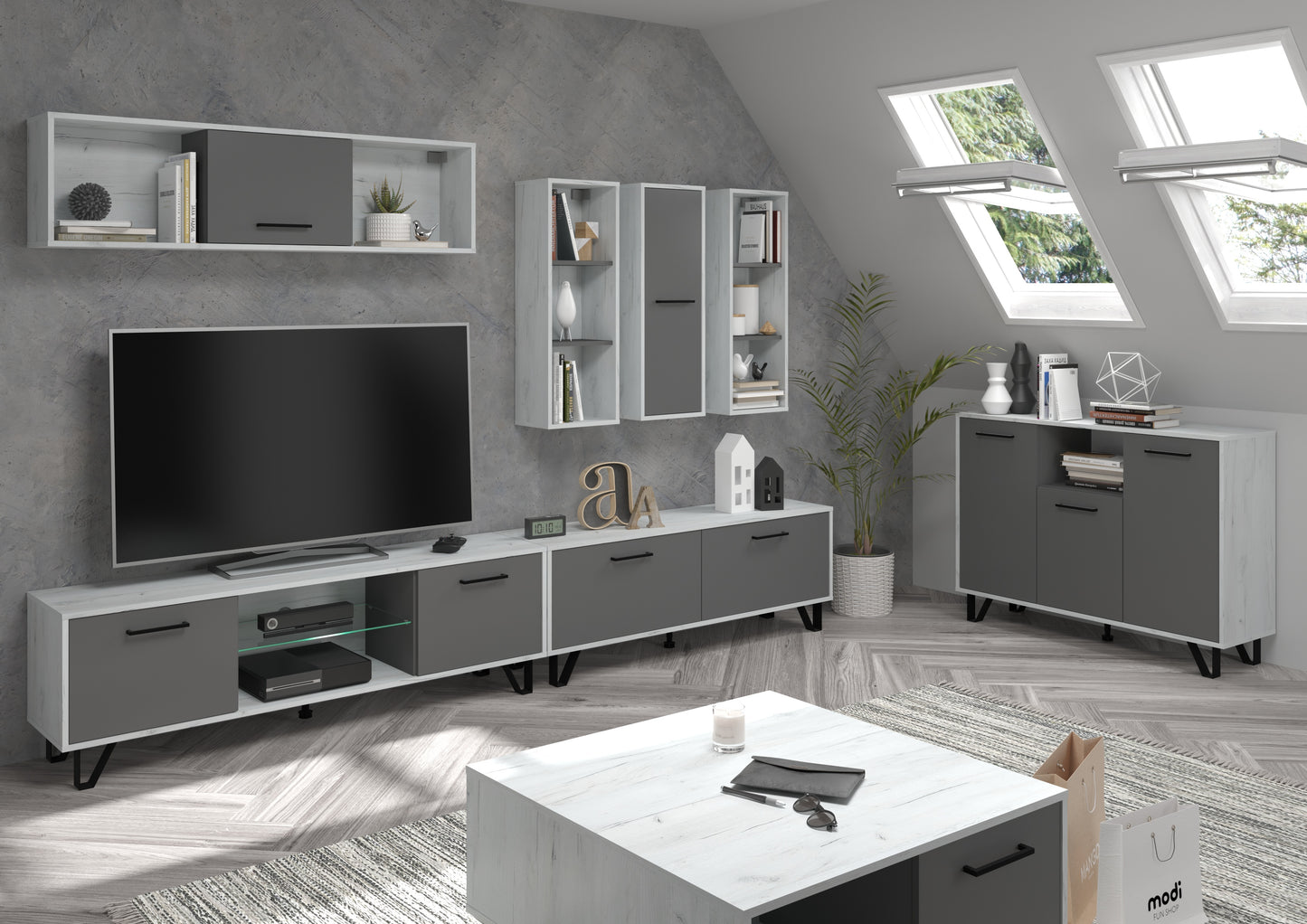 Svetainės baldų kolekcija BOSS