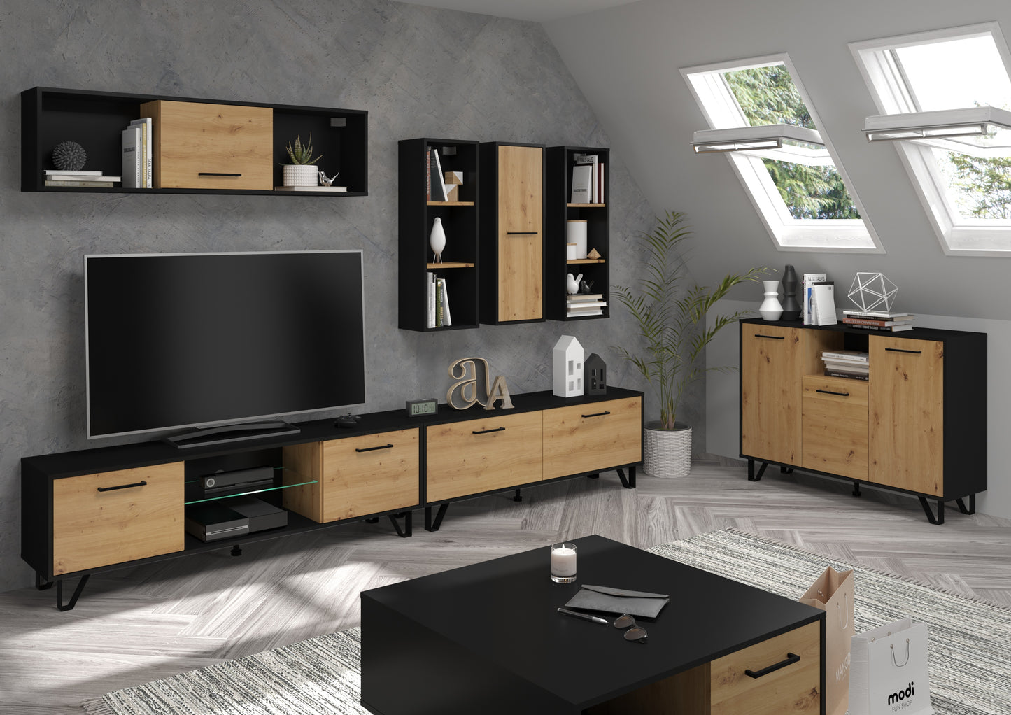 Svetainės baldų kolekcija BOSS