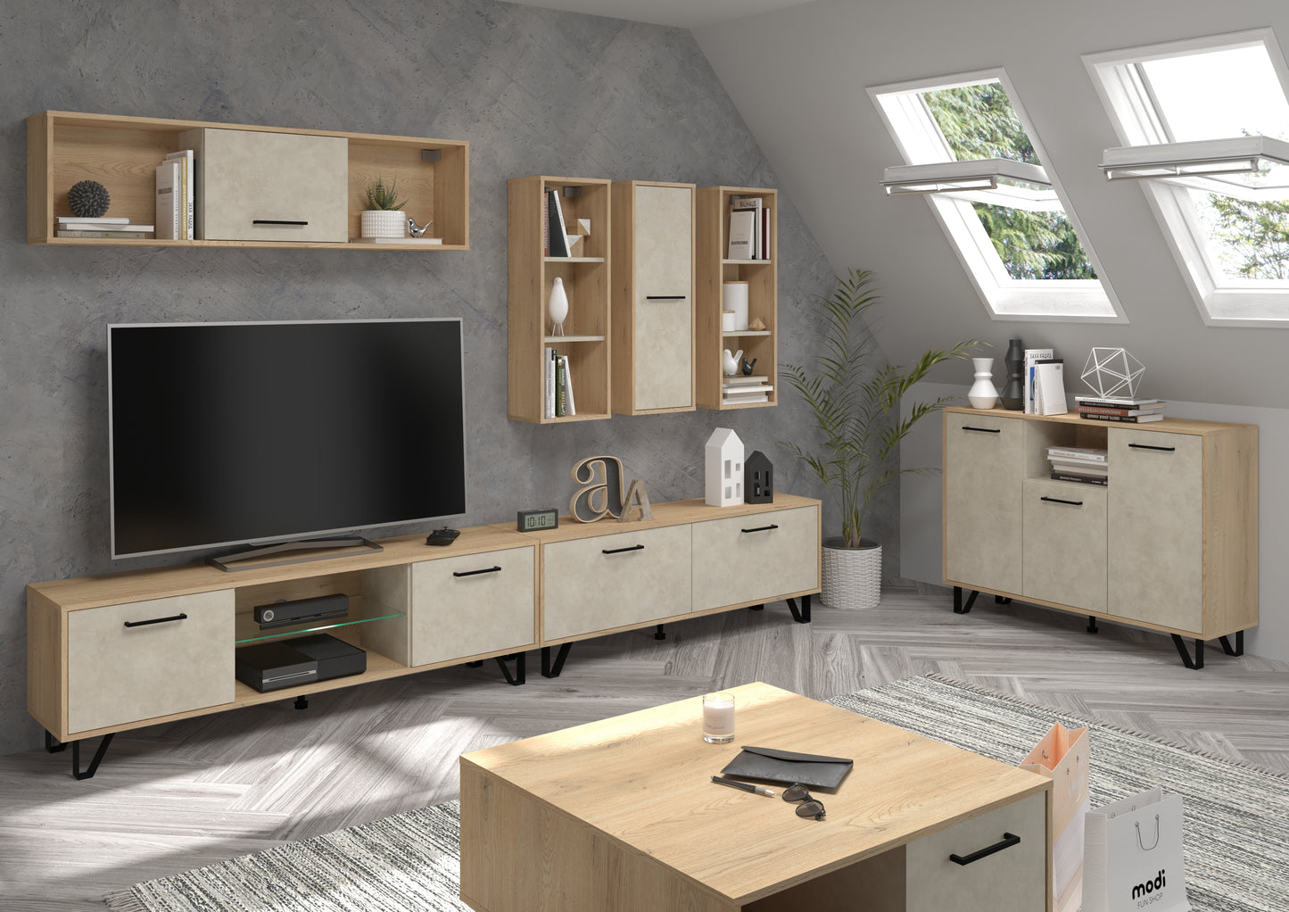 Svetainės baldų kolekcija BOSS