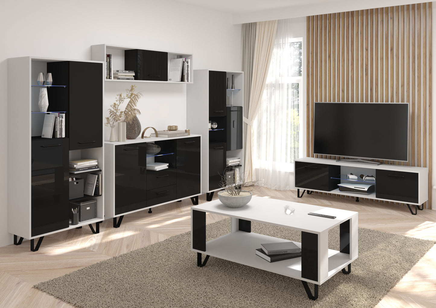 Svetainės baldų kolekcija BOSS