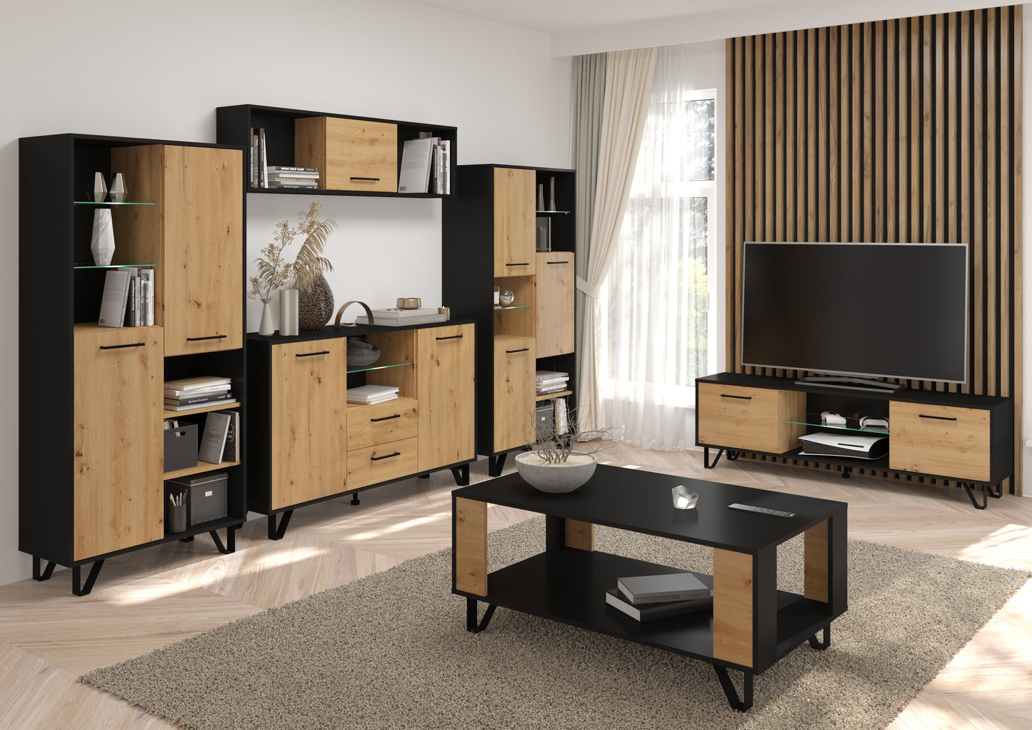 Svetainės baldų kolekcija BOSS