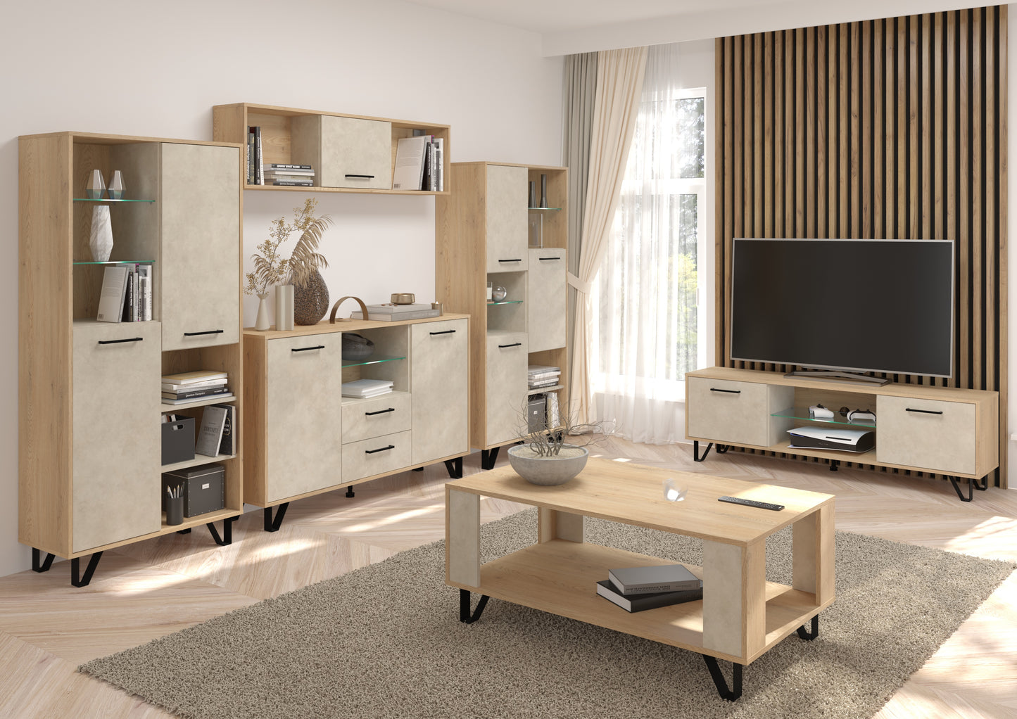 Svetainės baldų kolekcija BOSS