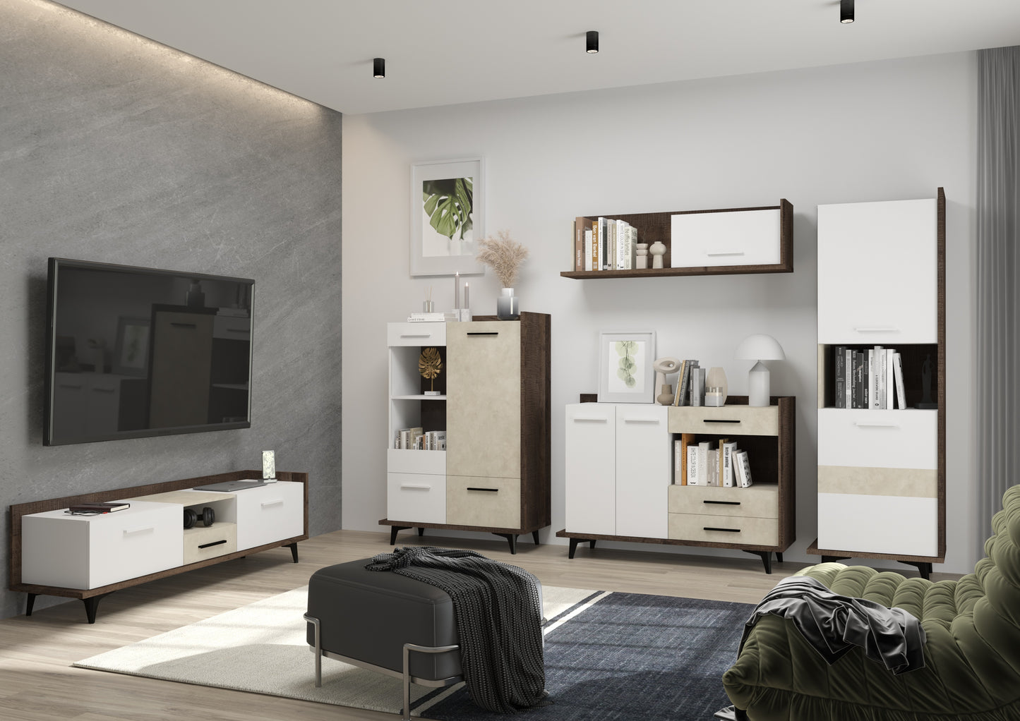 Svetainės baldų kolekcija BOX