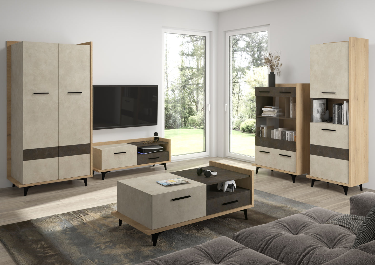 Svetainės baldų kolekcija BOX