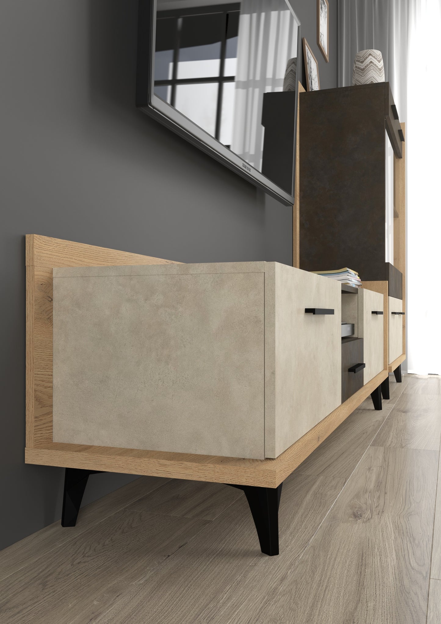 Svetainės baldų kolekcija BOX