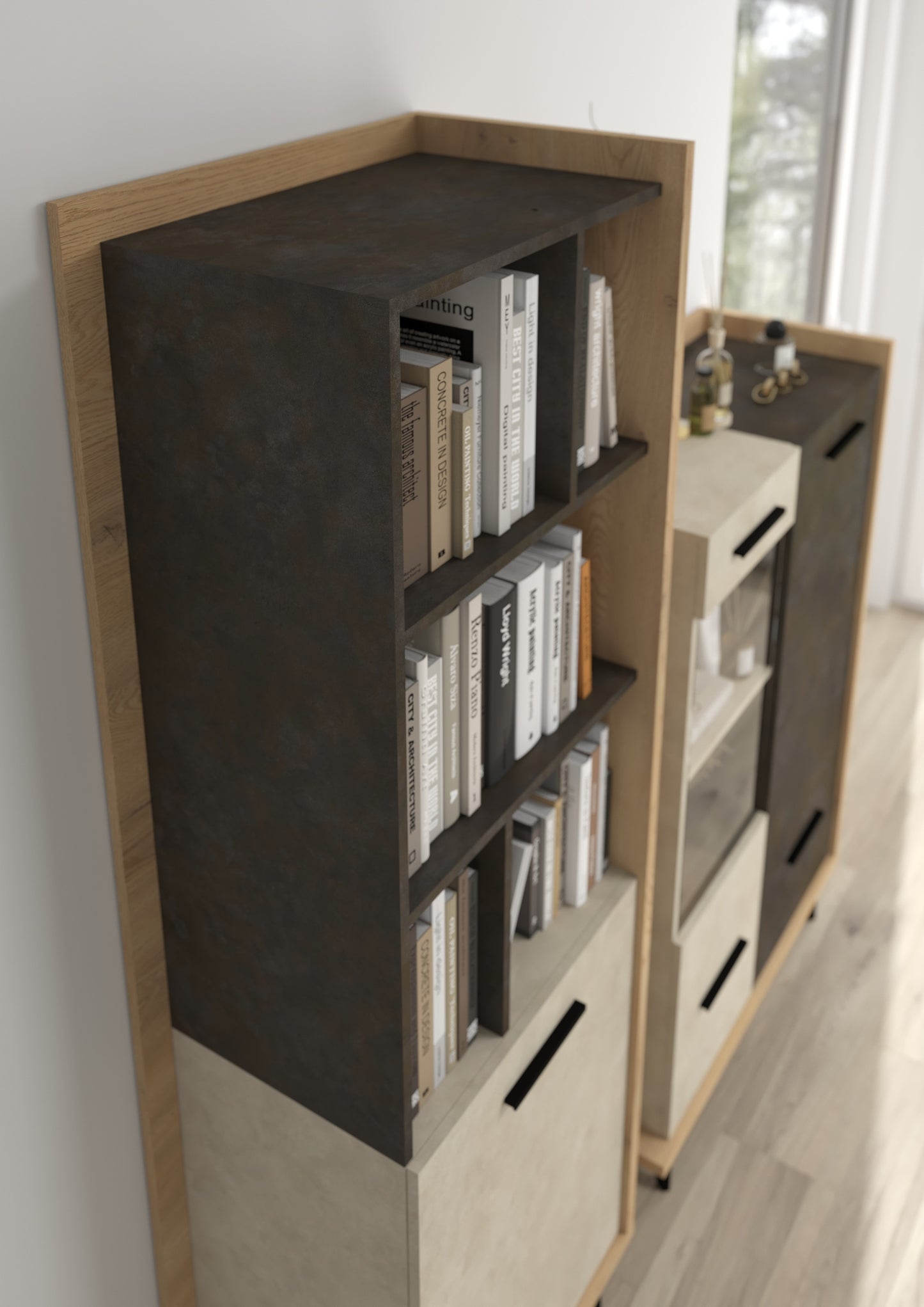 Svetainės baldų kolekcija BOX