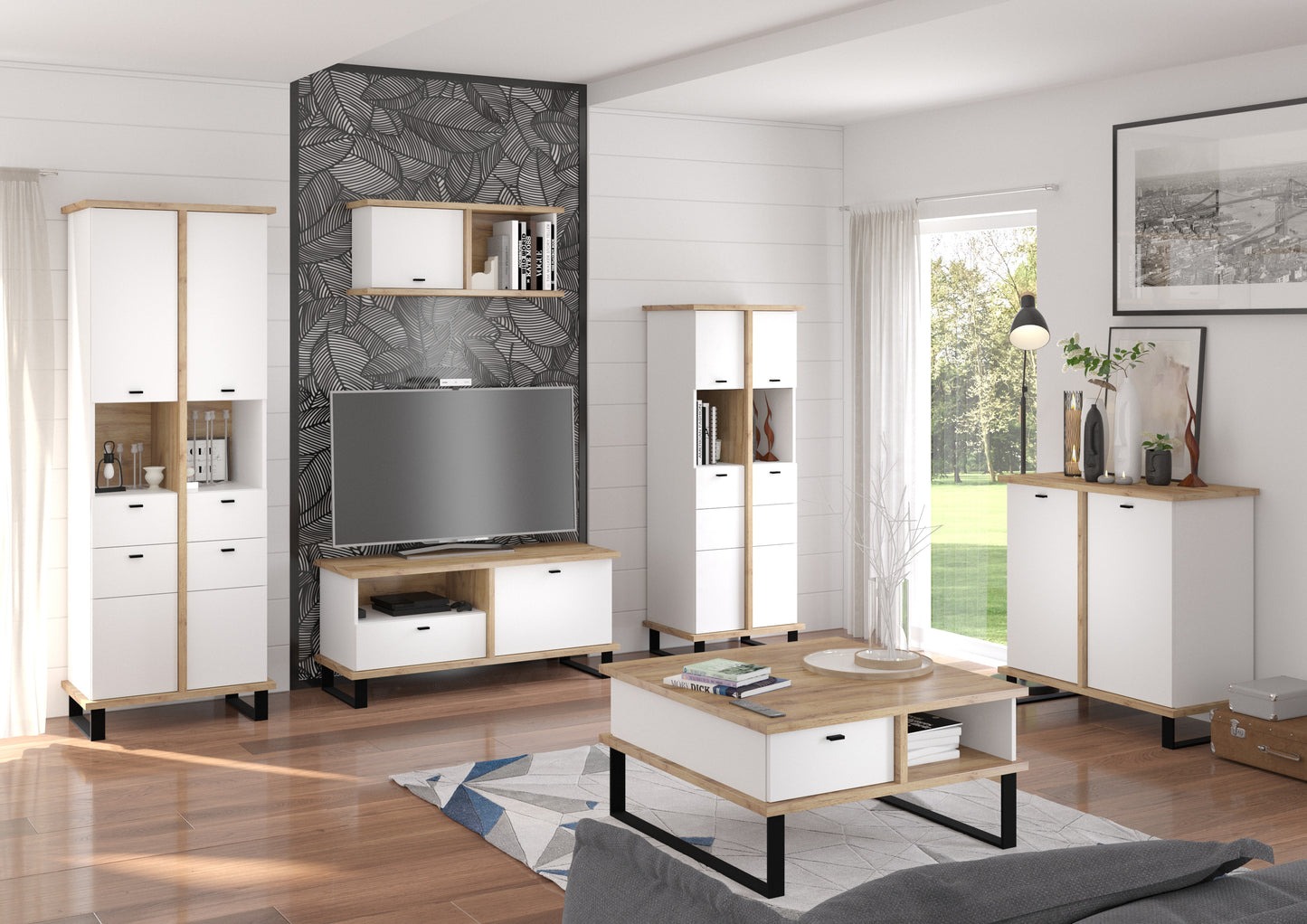 Svetainės baldų kolekcija CROSS