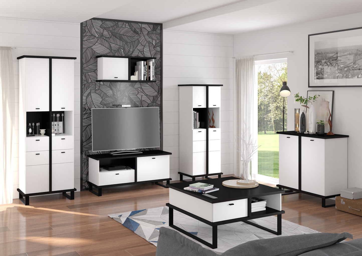 Svetainės baldų kolekcija CROSS