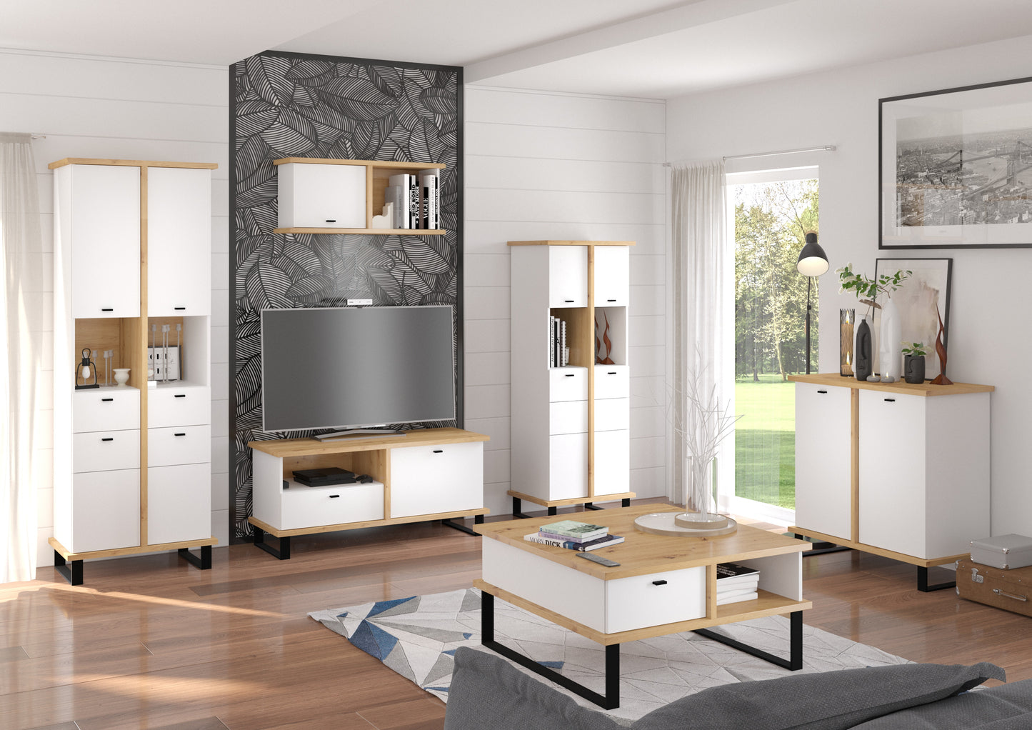 Svetainės baldų kolekcija CROSS