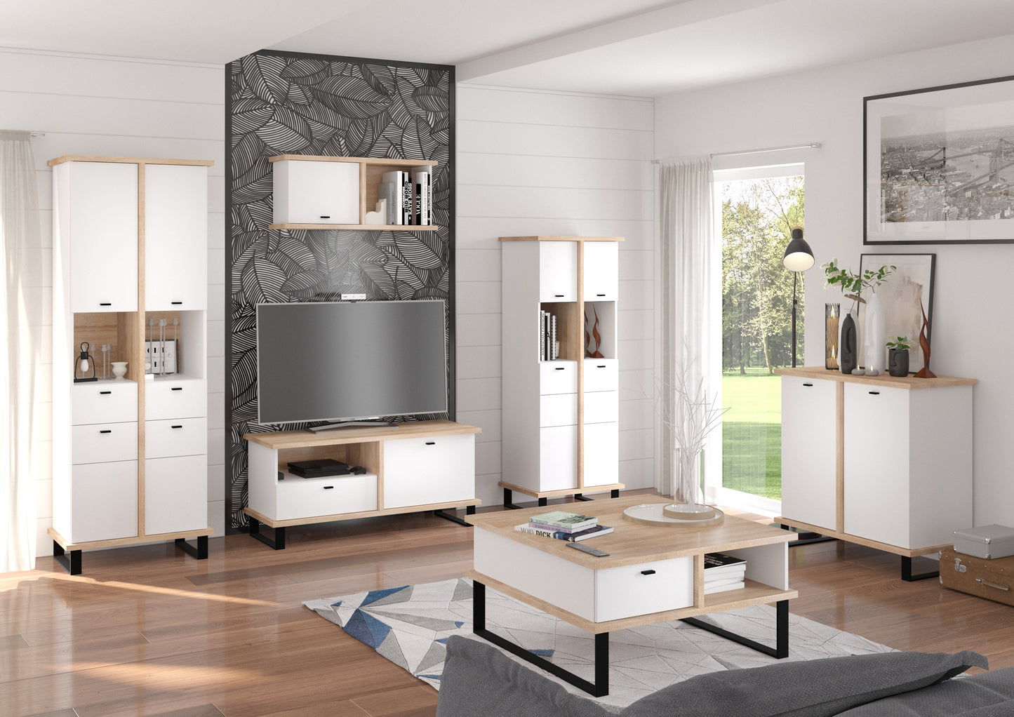 Svetainės baldų kolekcija CROSS