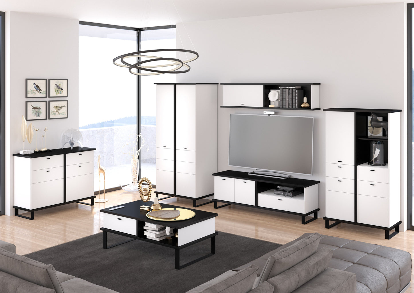 Svetainės baldų kolekcija CROSS