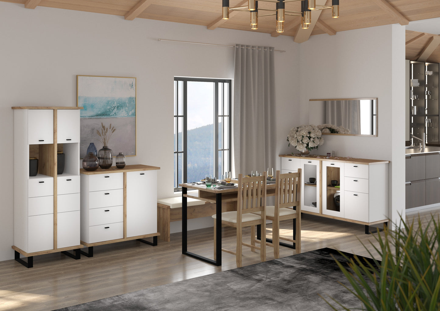 Svetainės baldų kolekcija CROSS