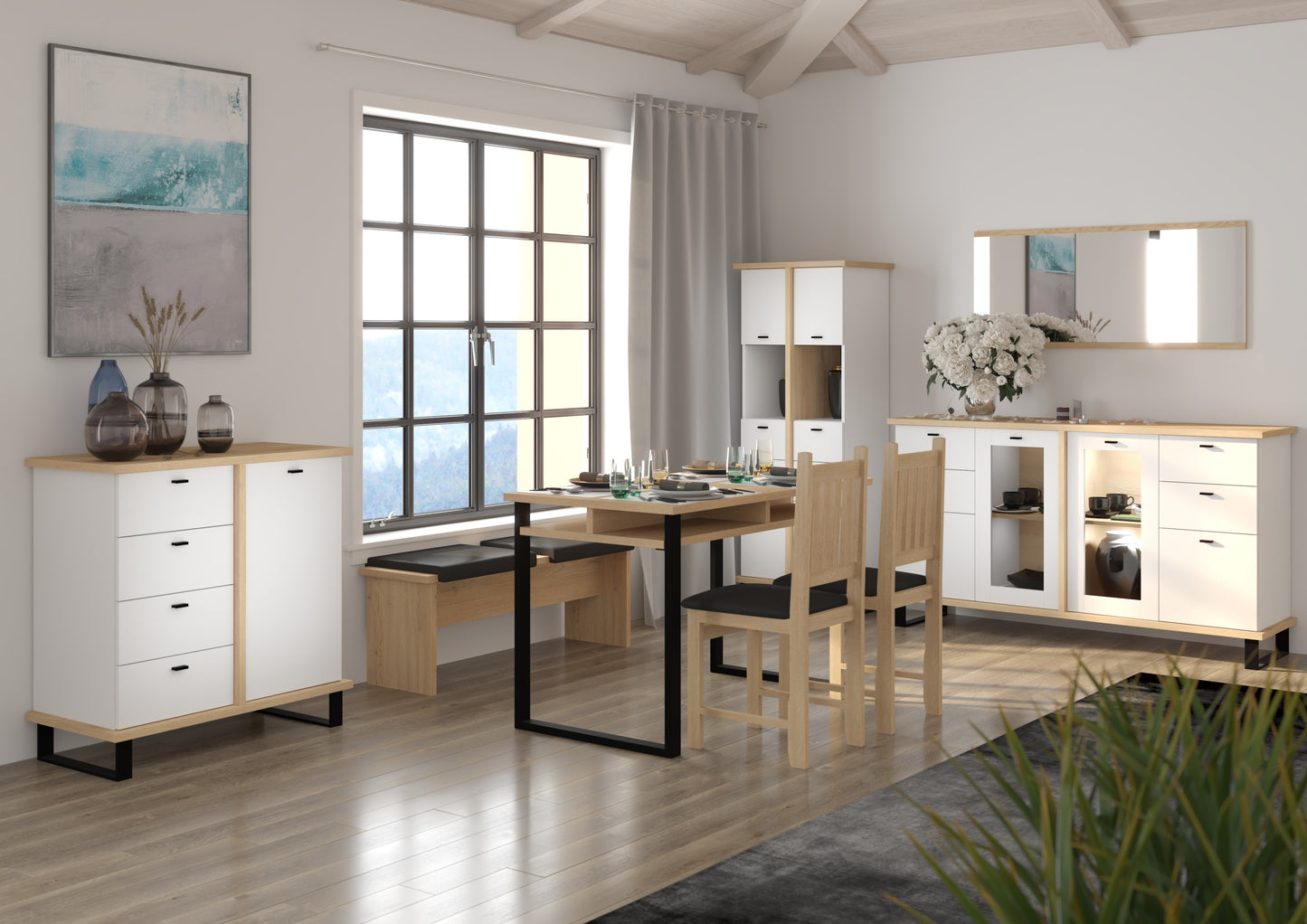 Svetainės baldų kolekcija CROSS