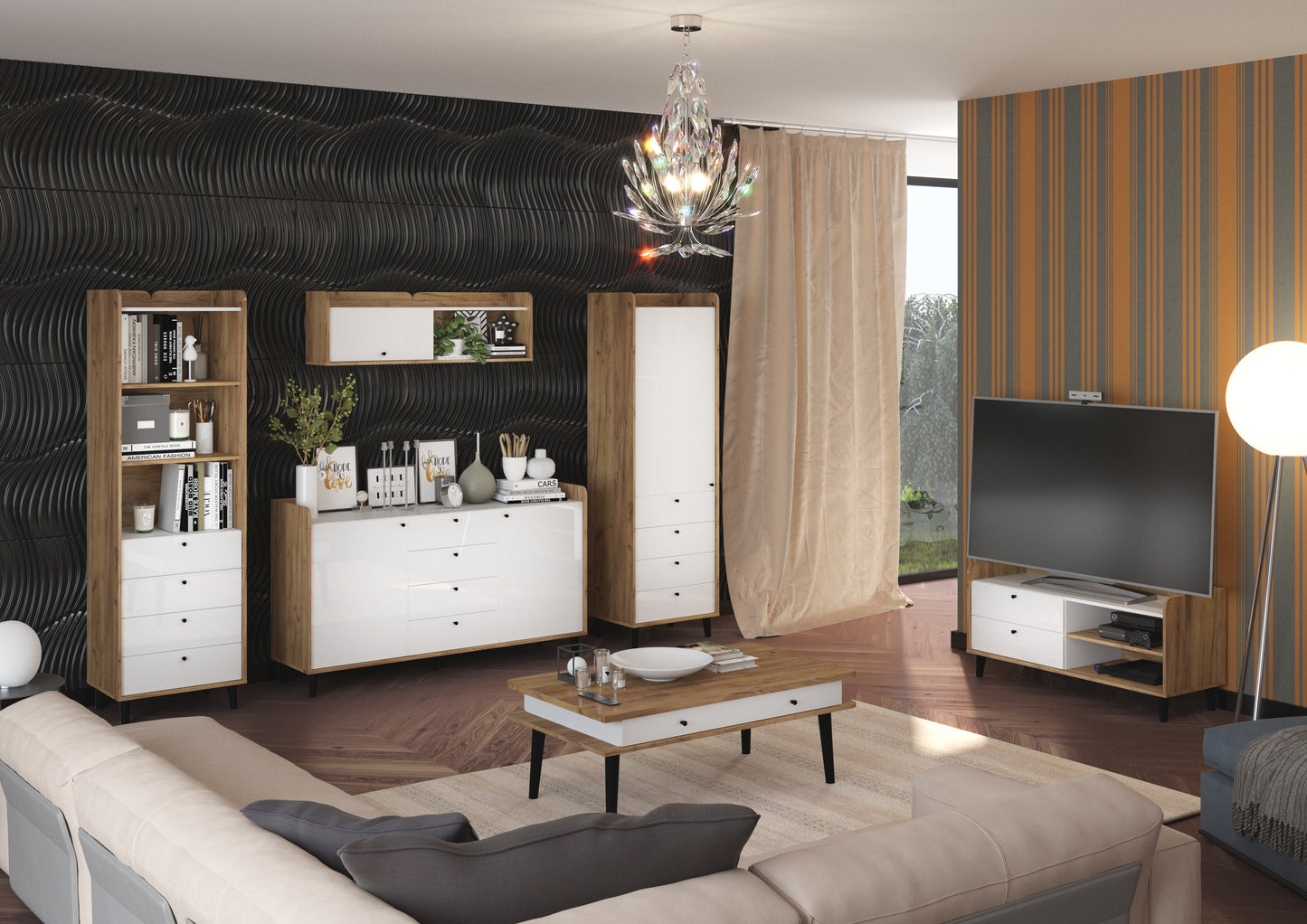 Svetainės baldų kolekcija DOLCE