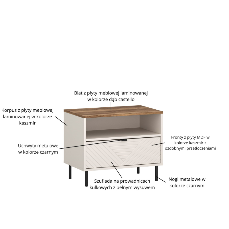 EVO naktinė spintelė KOM1S