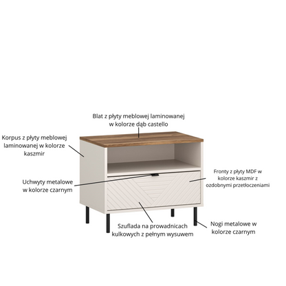 EVO naktinė spintelė KOM1S