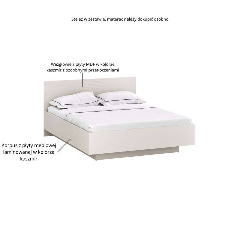 EVO lova 160 su patalynės dėže