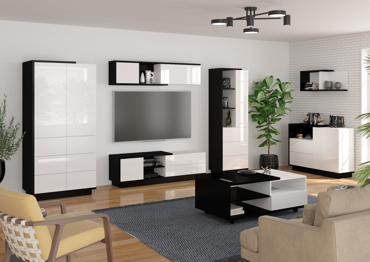 Svetainės baldų kolekcija HYBRID