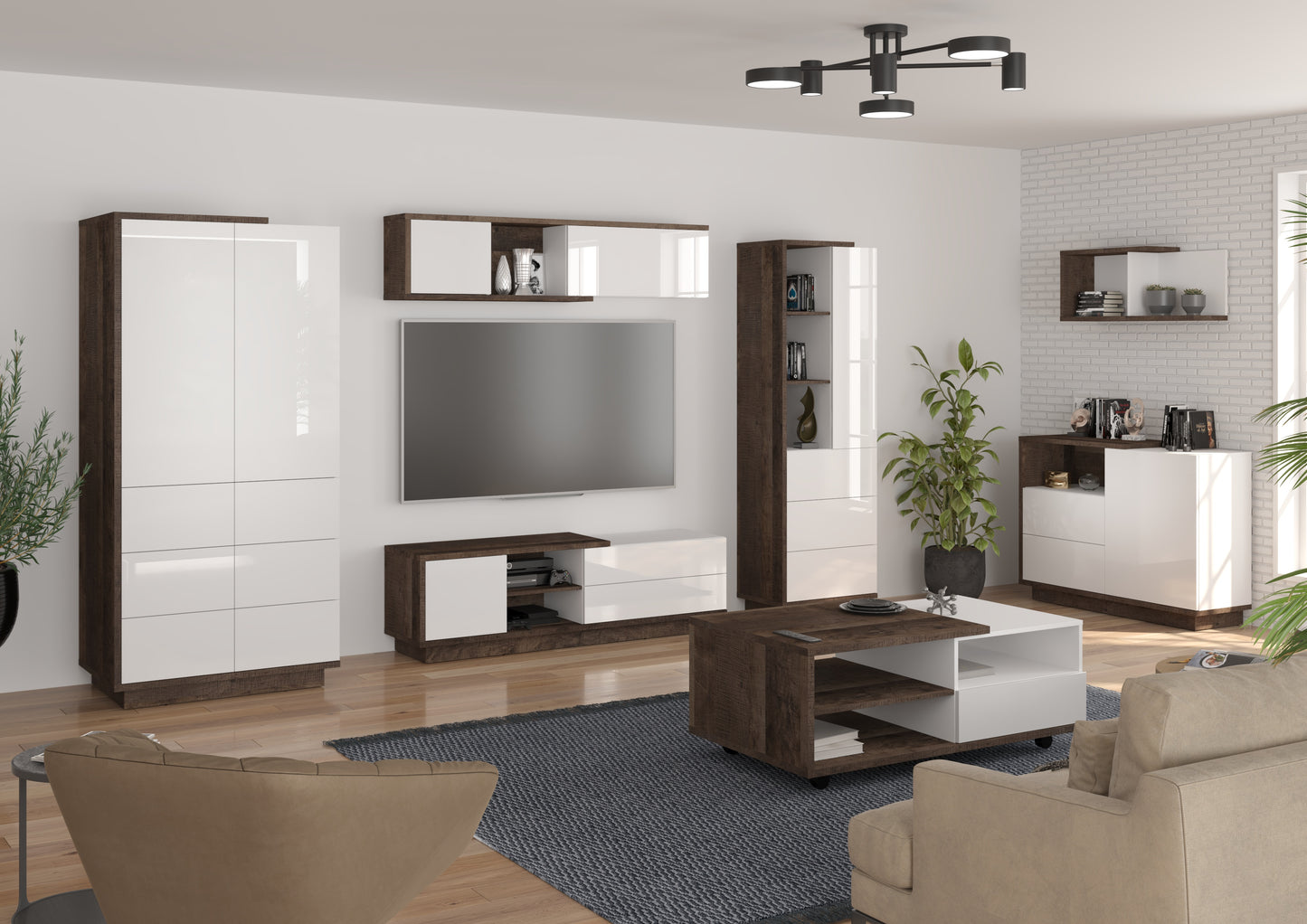 Svetainės baldų kolekcija HYBRID