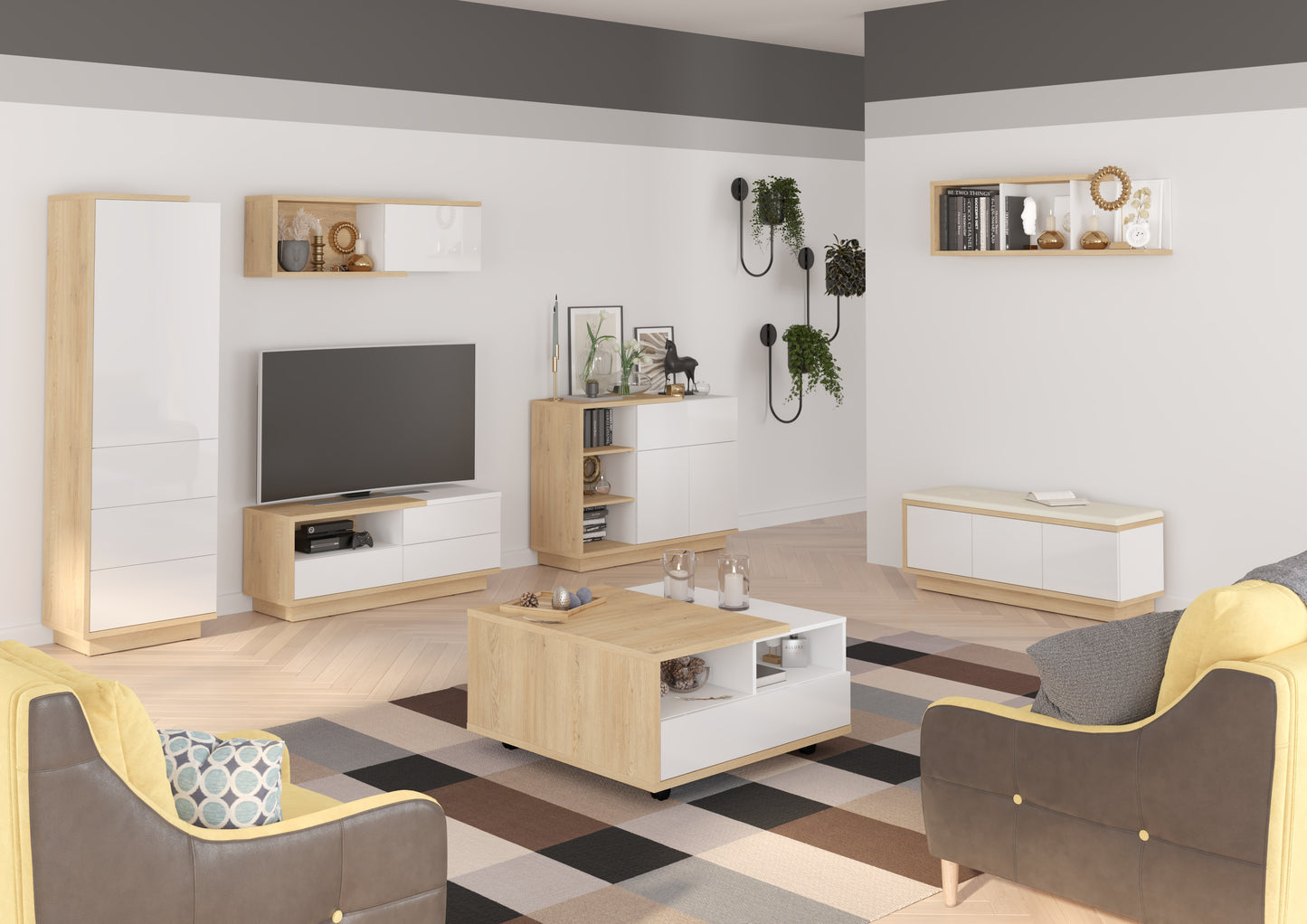 Svetainės baldų kolekcija HYBRID