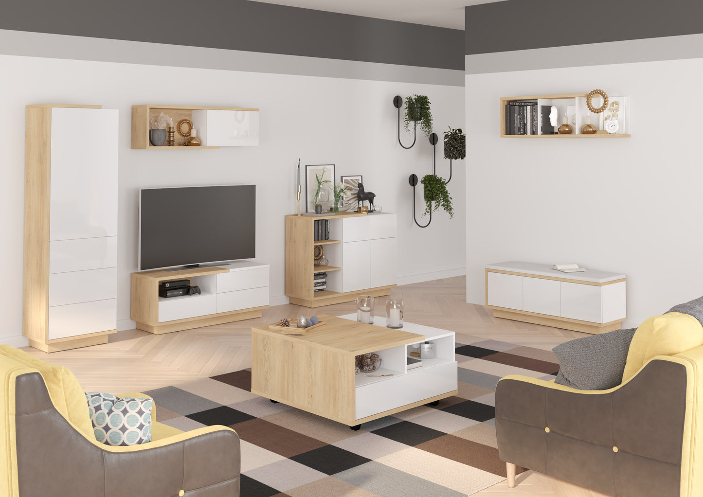 Svetainės baldų kolekcija HYBRID