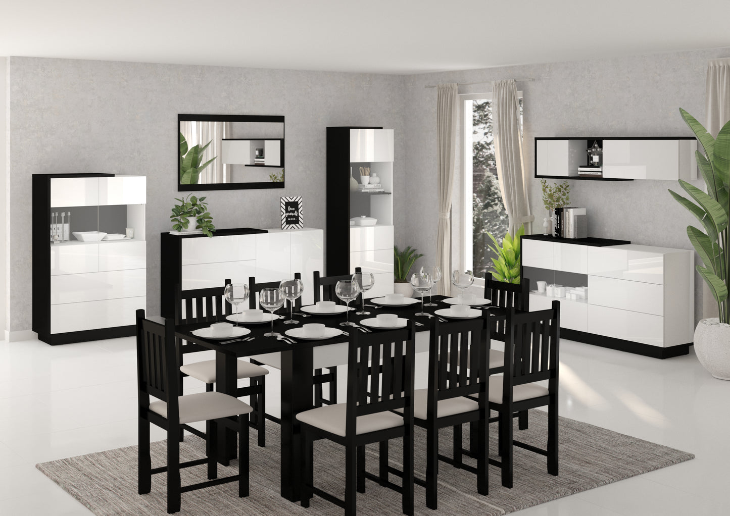 Svetainės baldų kolekcija HYBRID